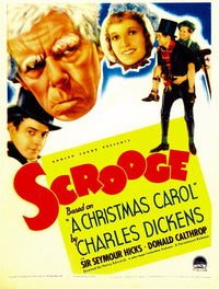 Scrooge Movie Poster Masterprint Featuring Seymour Hicks - 1935