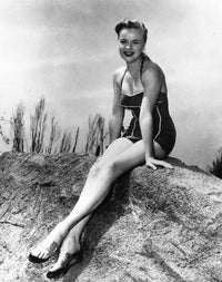 Anne Francis Sitting on Rock Fine Art Photo Print