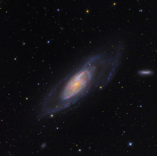 Spiral Galaxy Messier 106 Fine Art Print by Ken Crawford