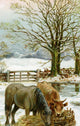 Rural Winter Scene Fine Art Print by Mary Evans Picture Library