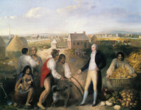 Benjamin Hawkins Teaching Creek Native Americans - Fine Art Print