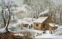 Home in the Wilderness Lithograph Poster Print by Currier and Ives