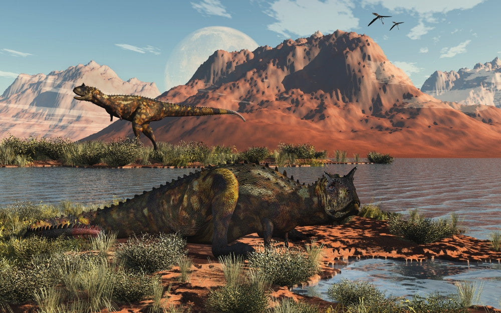 Carnivorous Carnotaurus Dinosaurs Fine Art Print from the Cretaceous Period