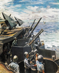 WWII Aircraft Carrier General Quarters Fine Art Print by William Franklin Draper