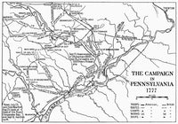 Pennsylvania Map 1777 - British & Continental Army Forces Fine Art Print by Granger Collection