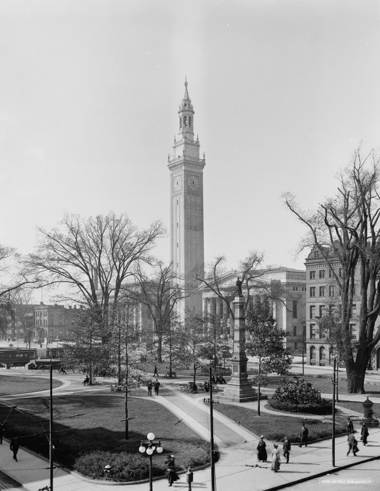 Court Square in Springfield, Massachusetts - C1905 Photograph Print