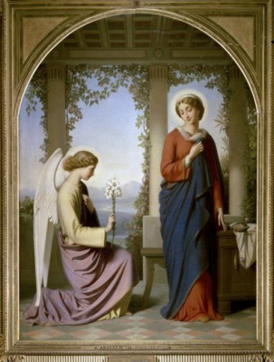 The Annunciation Fine Art Print by Eugène Emmanuel Amaury-Duval