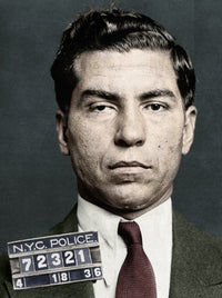 Charles 'Lucky' Luciano American Gangster Fine Art Print - Digitally Colored by Granger