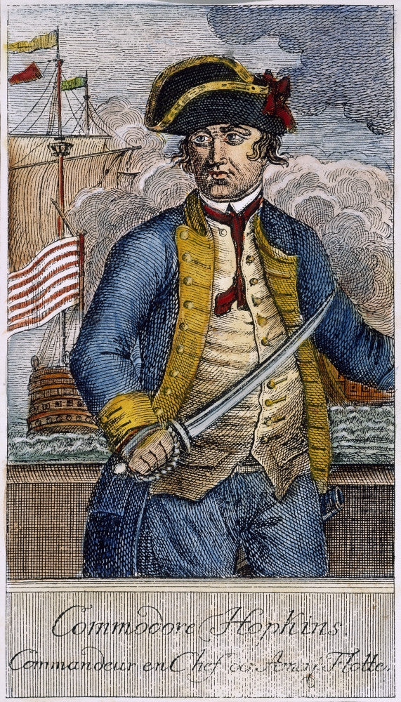 Esek Hopkins American Naval Officer Fine Art Print by Granger Collection