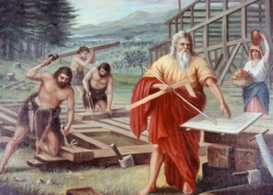 Noah Building the Ark Fine Art Print by Vittorio Bianchini