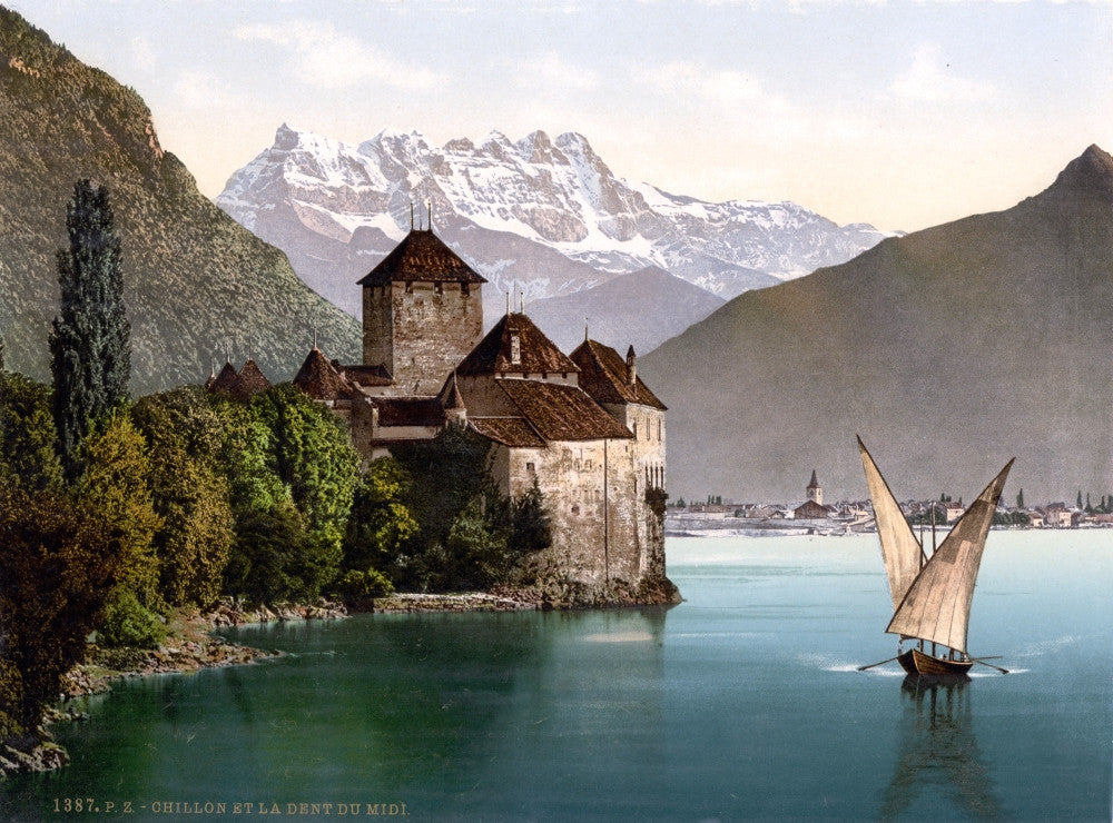 Chillon Castle, Switzerland, 1890s Fine Art Print by Science Source