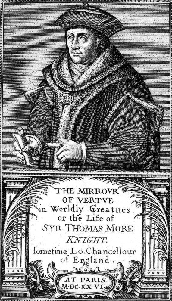 Sir Thomas More Copper Engraving Poster Print - Granger Collection