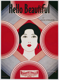 Hello Beautiful Sheet Music Cover Fine Art Print - 1931