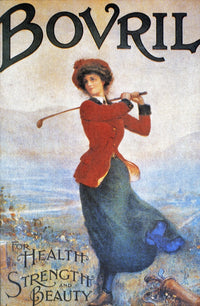 Bovril 1890 Vintage Advertisement Poster Print Featuring Golfer