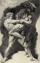 The Awful Fight Between Theseus and the Minotaur Fine Art Print by George Wharton Edwards