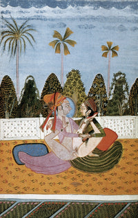 Kama Sutra 18th Century Indian Miniature Painting Poster Print