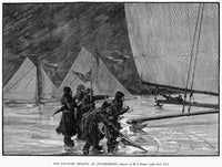 Ice Yachting Regatta Fine Art Print - Poughkeepsie, NY 1884