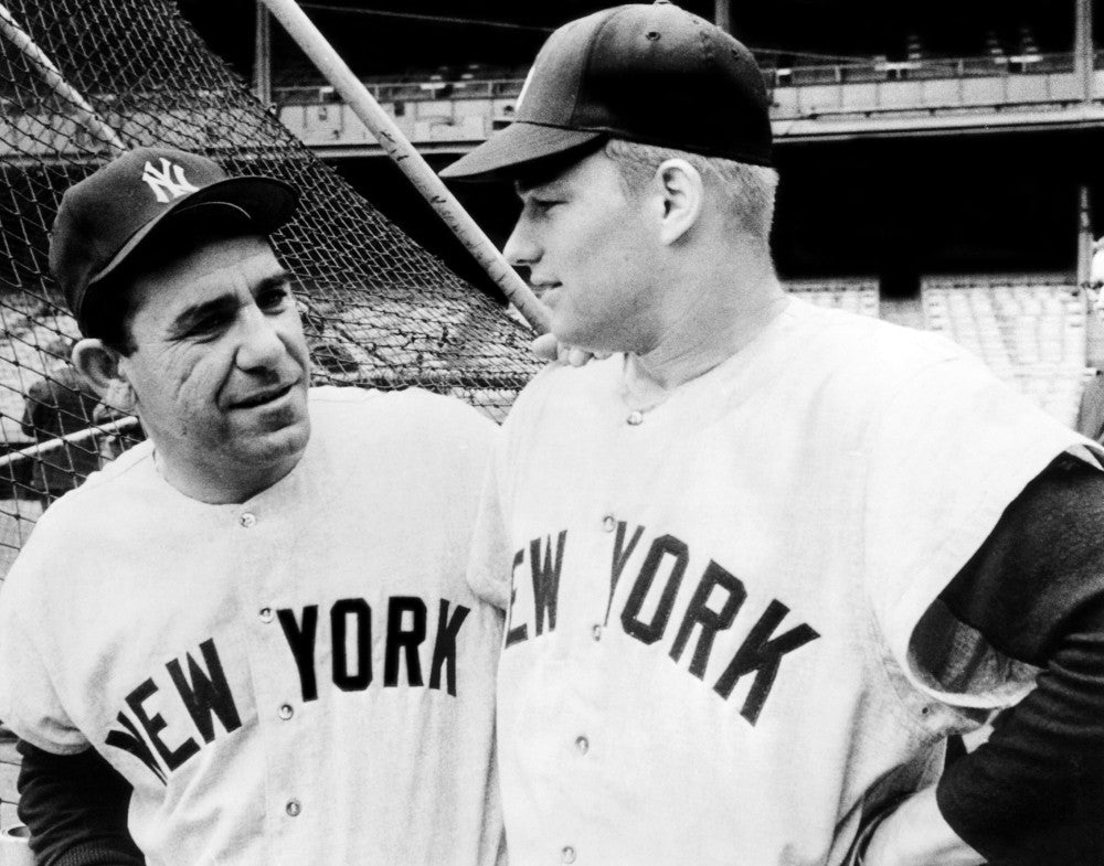 Yankees Manager Yogi Berra and Jim Bouton Poster Print