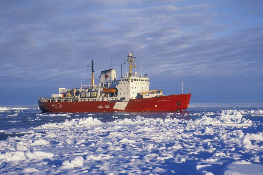 Canadian Coast Guard Icebreaker Fine Art Print - In The Sea Between Ellesmere Island and Greenland