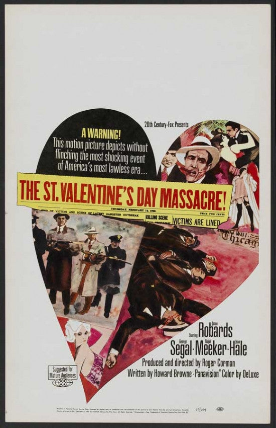 The St. Valentine's Day Massacre Movie Poster Print 27x40