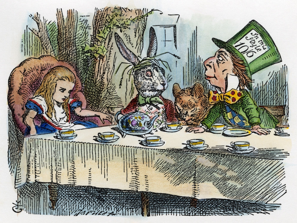 Alice's Mad Tea Party Fine Art Print - Sir John Tenniel Design