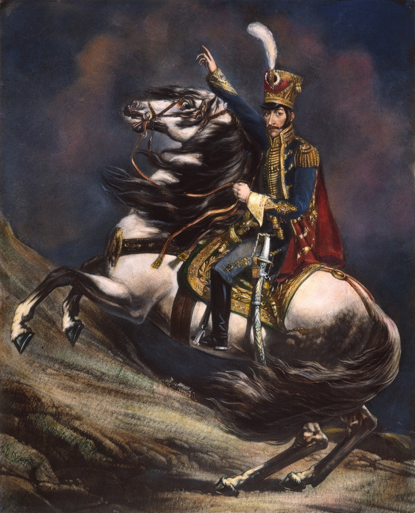Simon Bolivar Crossing The Andes Fine Art Print - Inspired by Arayo Gomez
