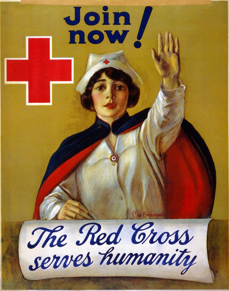 World War I Red Cross Recruiting Poster Print by C.W. Anderson