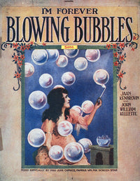 I'm Forever Blowing Bubbles Sheet Music Cover Fine Art Print, 1919