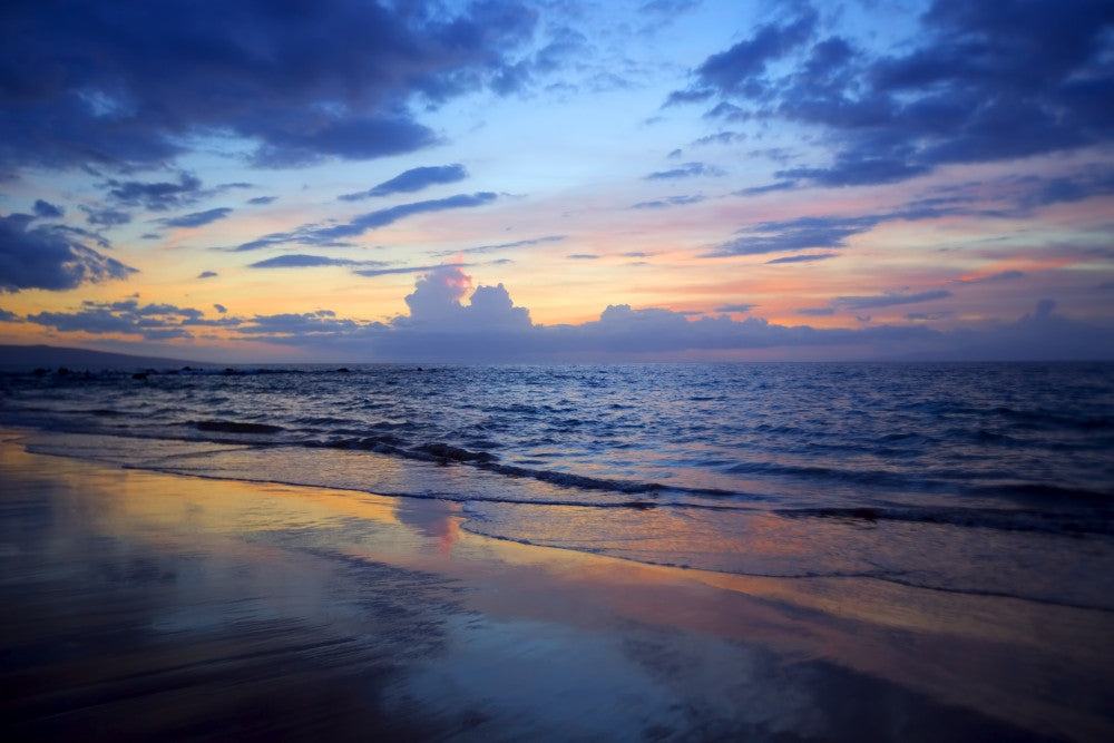 Sunset Colors over Clouds and Ocean Fine Art Print by Ron Dahlquist