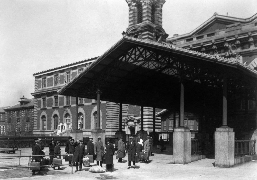 Ellis Island Immigrants Fine Art Print by Lewis Wickes Hine (1907)