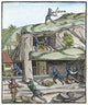 Mining in 16th Century Europe Woodcut Print by Granger Collection