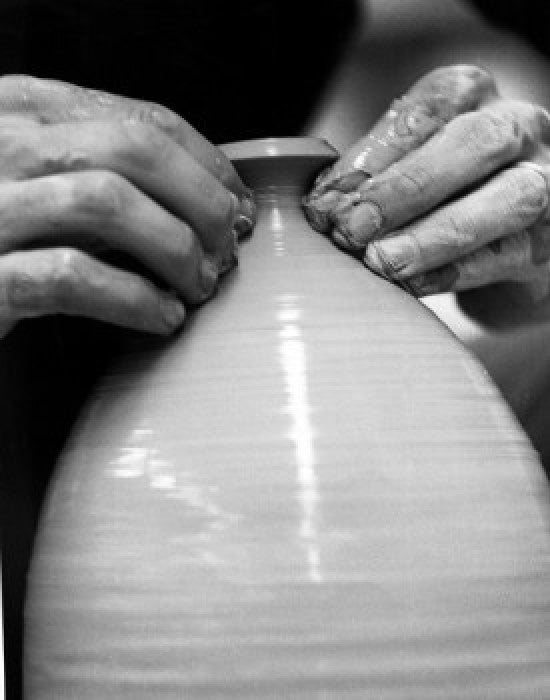 Potter Working on a Pottery Wheel Fine Art Print