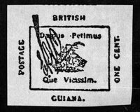 1856 British Guiana One-Cent Magenta Fine Art Print by Granger Collection