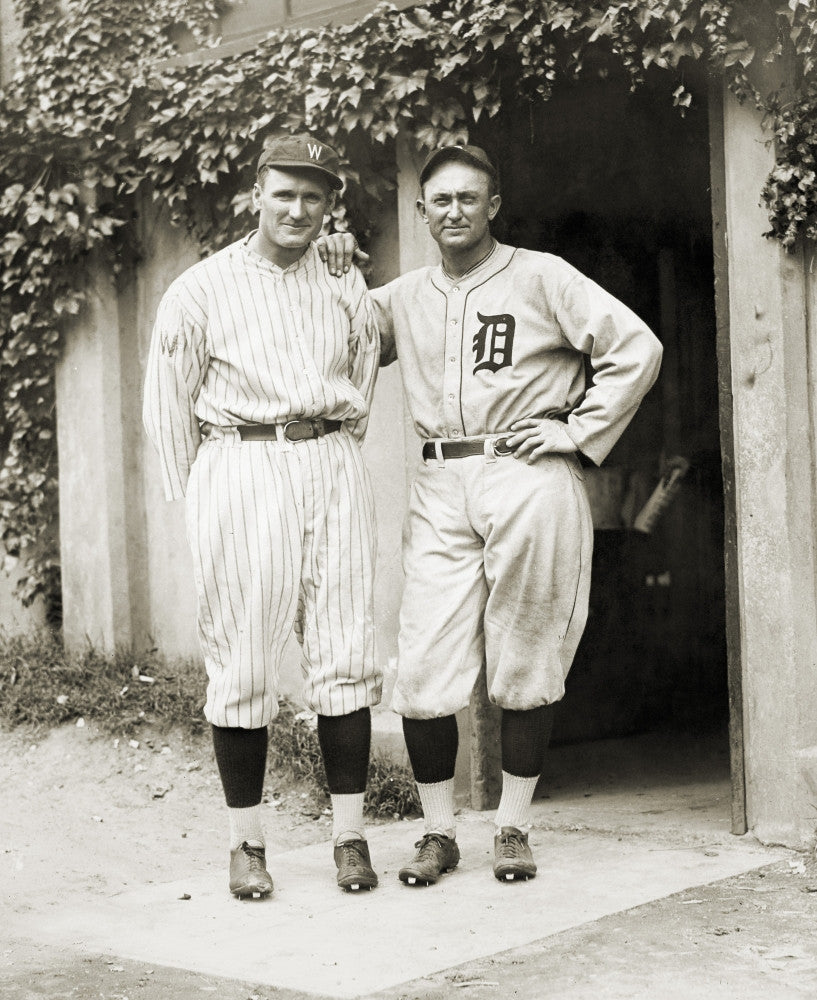 Walter Johnson & Ty Cobb Vintage Baseball Poster Print by Granger Collection