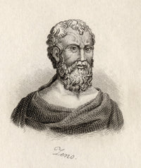 Zeno of Citium Engraved Print by J.W. Cook - Stoicism Artwork