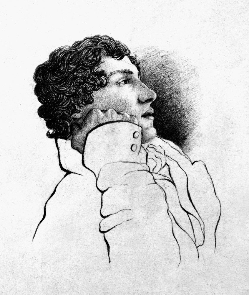 John Keats Pencil Drawing Fine Art Print by Charles Armitage Brown