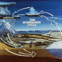 Weather Water Cycle Diagram Fine Art Print by Granger Collection
