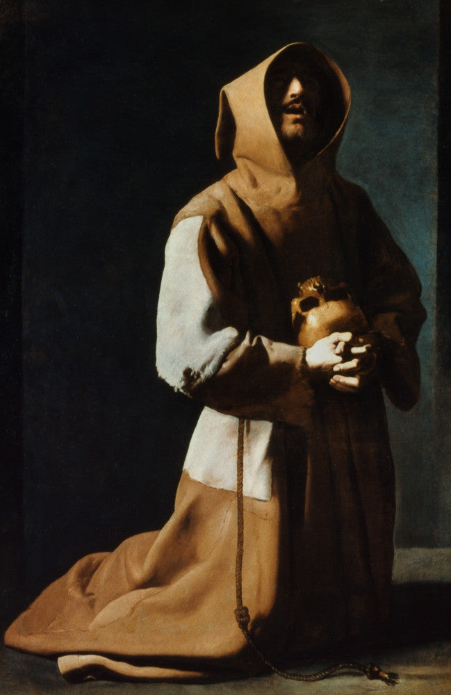 St. Francis in Meditation Fine Art Print by Francisco de Zurbaran