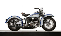 1940 Harley Davidson 74ci Model U Motorcycle Fine Art Print