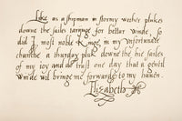 Queen Elizabeth I Handwriting Sample Fine Art Print