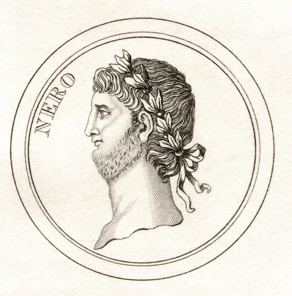 Nero Claudius Caesar Augustus Germanicus Historical Print - 1825