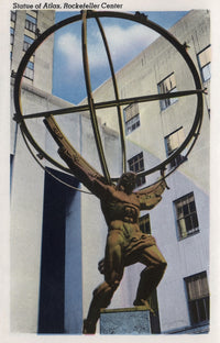 Statue of Atlas at Rockefeller Center Fine Art Print by Mary Evans