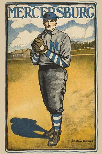 Mercersburg Baseball Player Fine Art Print by Bristow Adams