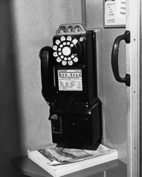 Close-Up Fine Art Print of a Rotary Pay Phone