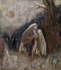 Jacob Wrestling with the Angel Fine Art Print by Odilon Redon