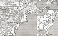Historical Map of American Colonies and Canada (1755) by Hilary Jane Morgan