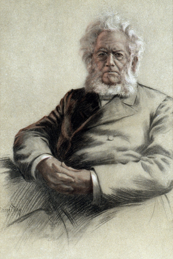 Henrik Ibsen Drawing Fine Art Print by George T. Tobin