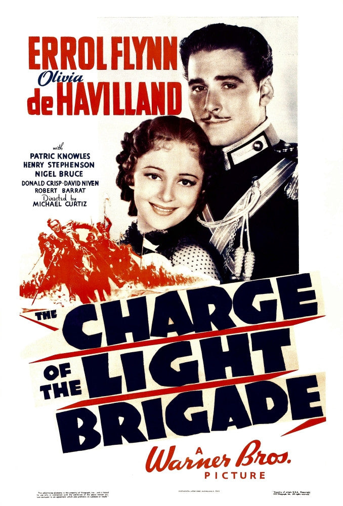The Charge Of The Light Brigade Movie Poster featuring Olivia De Havilland and Errol Flynn (1936)
