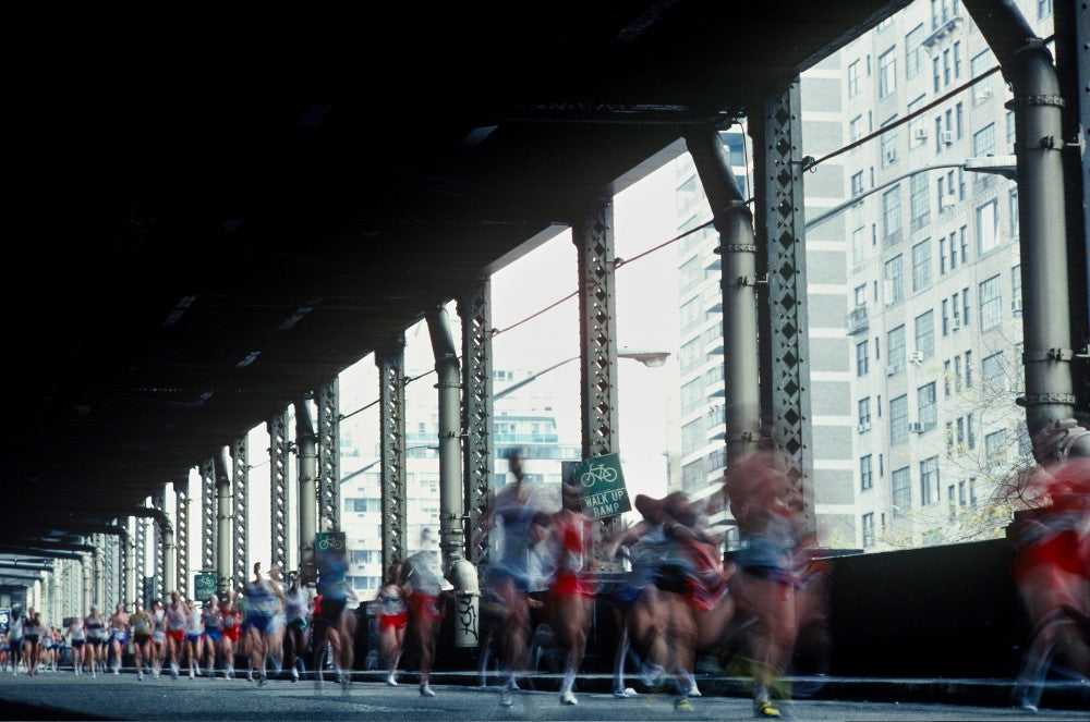 Runners Crossing 1st Avenue/59th Street Bridge Marathon Print by Panoramic Images