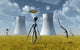Alien and UFO Activity at a Nuclear Power Station Fine Art Print